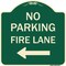 Signmission No Parking Fire Lane W/ Left Arrow Heavy-Gauge Aluminum Architectural Sign, 18" x 18", G-1818-23736 A-DES-G-1818-23736 - alternate 1